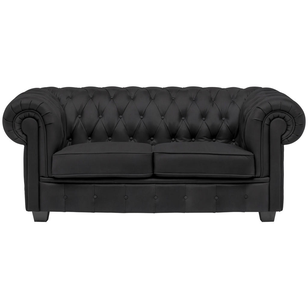 CHESTERFIELD BANK, zwart textiel