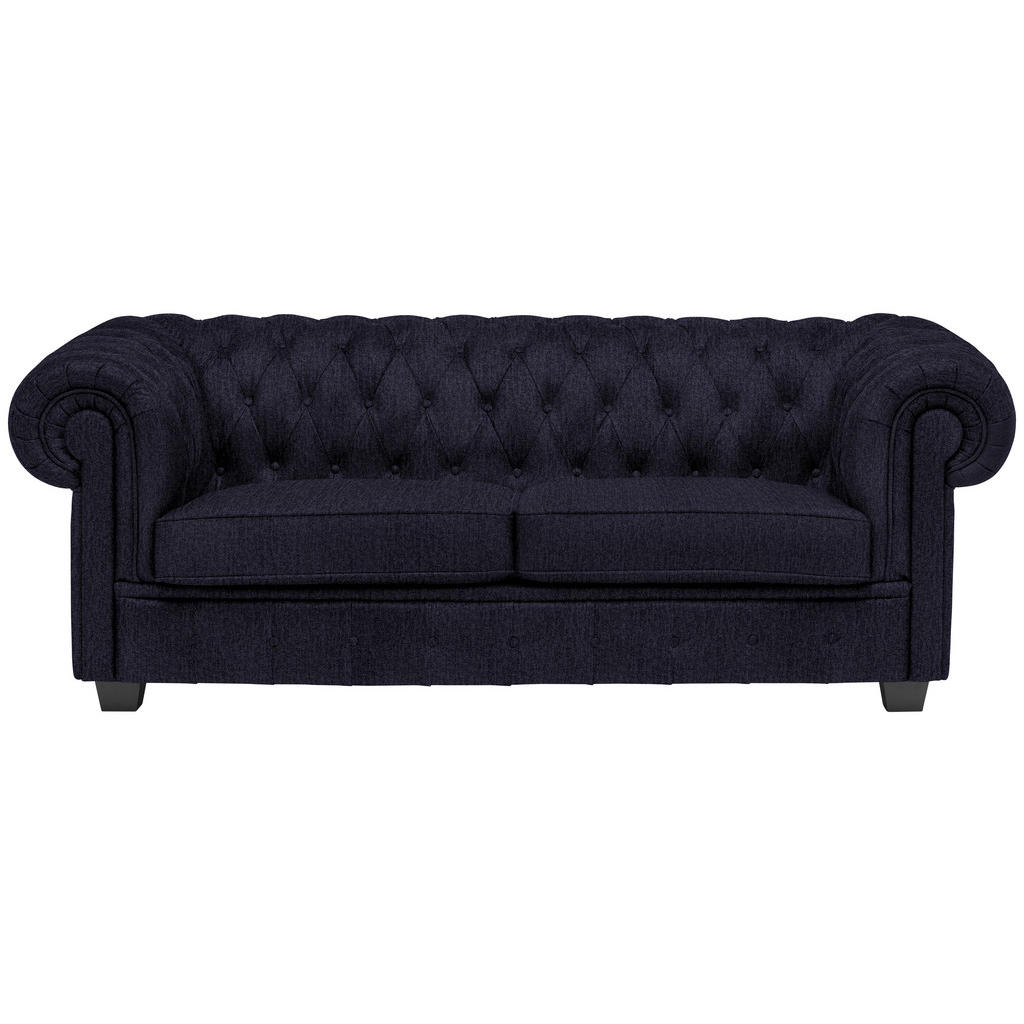 CHESTERFIELD BANK, zwart textiel