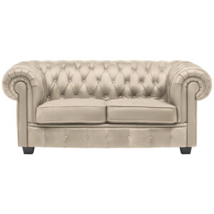 CHESTERFIELD BANK, crèmekleurig textiel