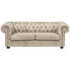 CHESTERFIELD BANK, crèmekleurig textiel
