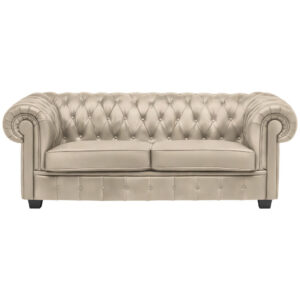 CHESTERFIELD BANK, crèmekleurig textiel