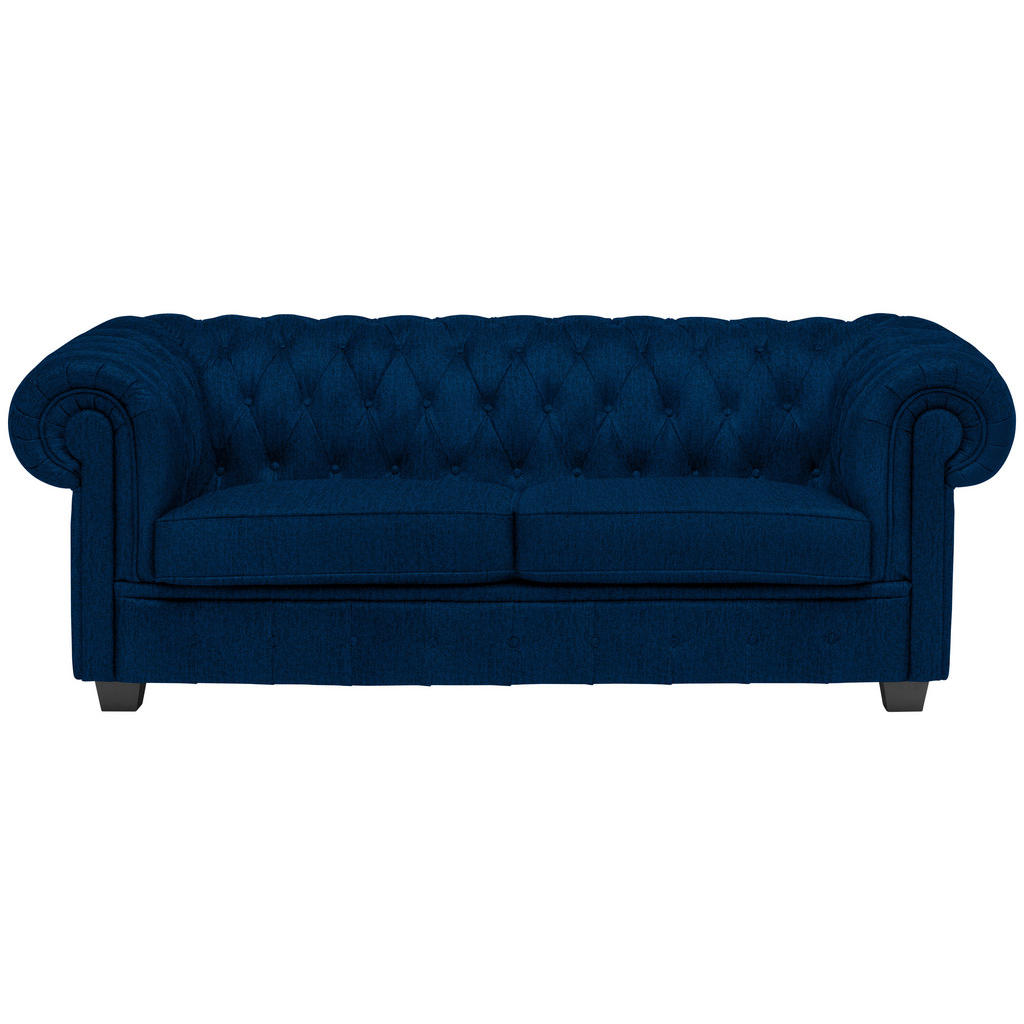 CHESTERFIELD BANK, blauw textiel