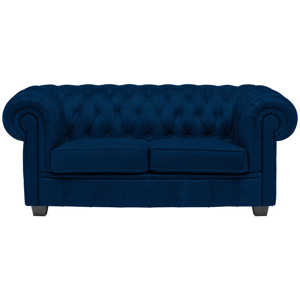 CHESTERFIELD BANK, blauw textiel