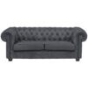 CHESTERFIELD BANK, grijs textiel