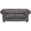 CHESTERFIELD BANK, grijs textiel