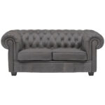 CHESTERFIELD BANK, grijs textiel thumbnail 1