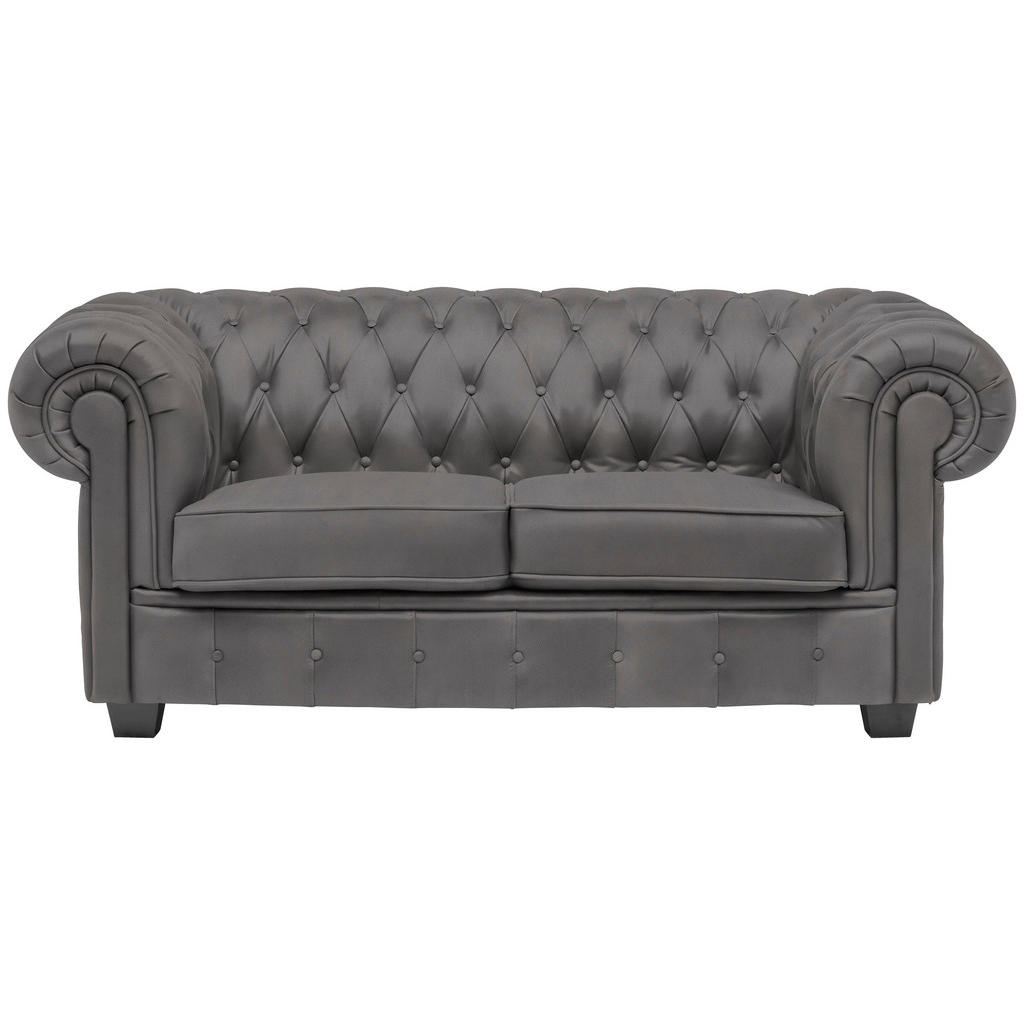 CHESTERFIELD BANK, grijs textiel
