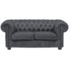 CHESTERFIELD BANK, grijs textiel