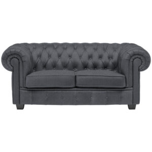 CHESTERFIELD BANK, grijs textiel