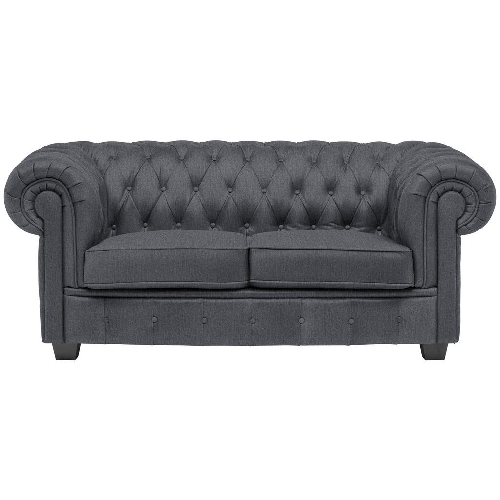 CHESTERFIELD BANK, grijs textiel