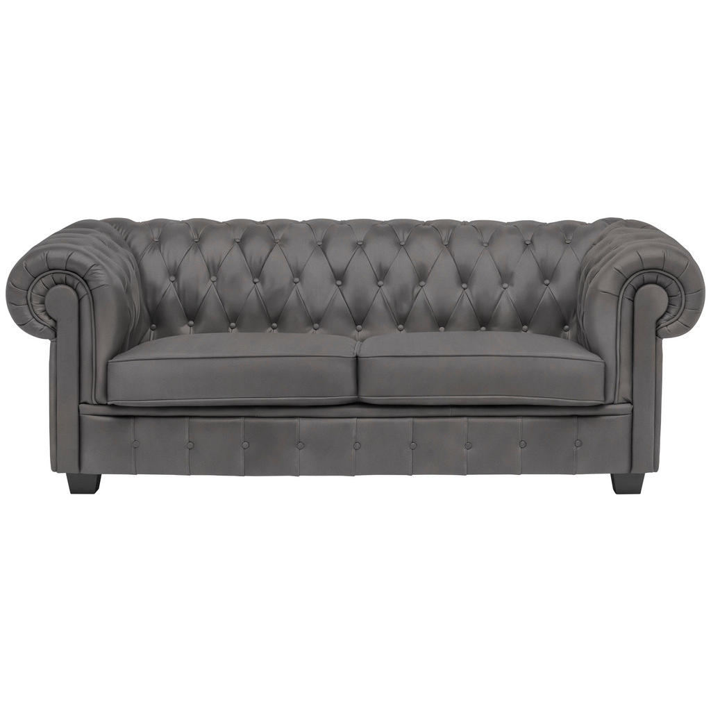 CHESTERFIELD BANK, grijs textiel