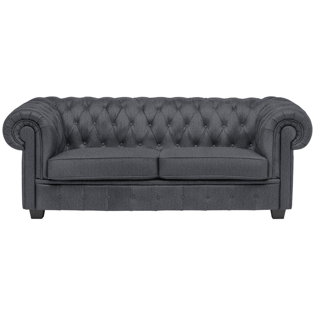 CHESTERFIELD BANK, grijs textiel