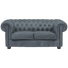 CHESTERFIELD BANK, grijsblauw textiel