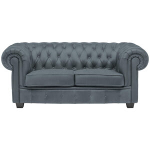 CHESTERFIELD BANK, grijsblauw textiel