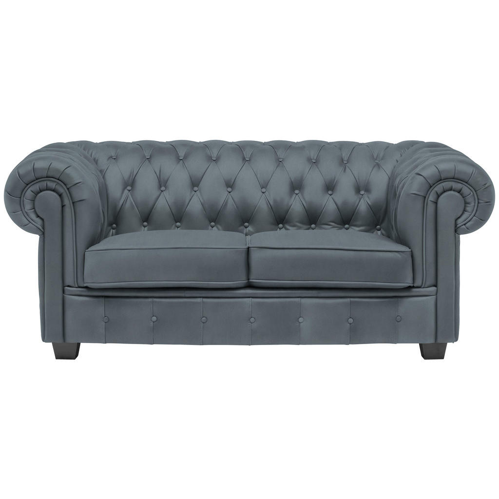 CHESTERFIELD BANK, grijsblauw textiel