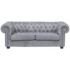 CHESTERFIELD BANK, lichtgrijs textiel