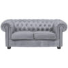 CHESTERFIELD BANK, lichtgrijs textiel