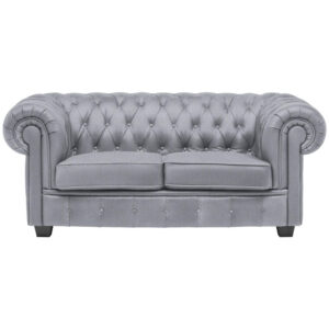 CHESTERFIELD BANK, lichtgrijs textiel