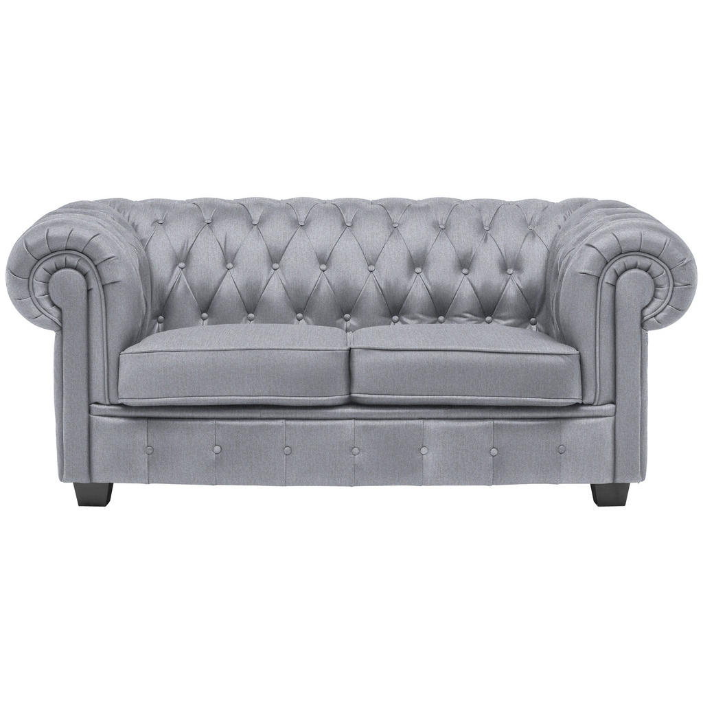 CHESTERFIELD BANK, lichtgrijs textiel