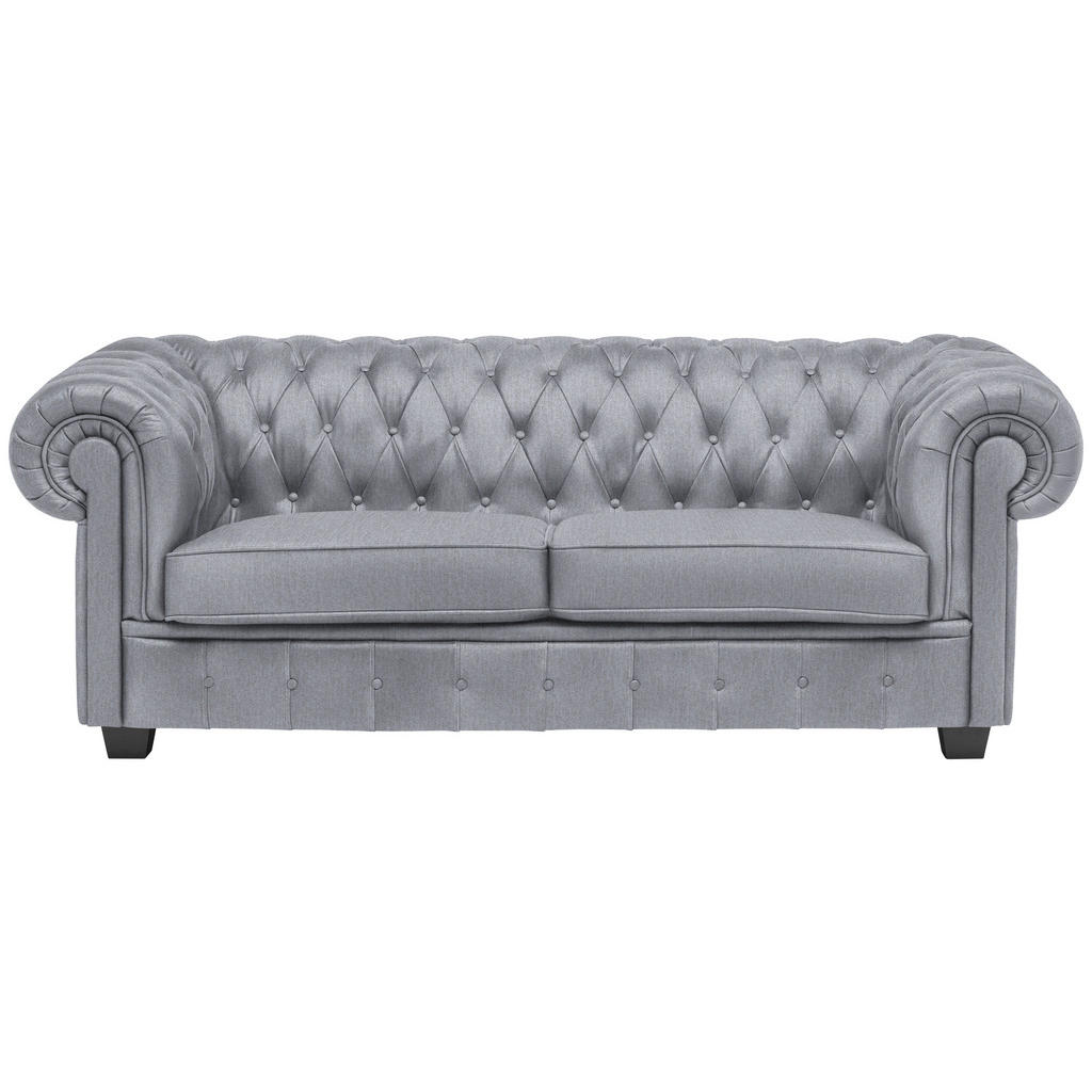 CHESTERFIELD BANK, lichtgrijs textiel