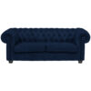 CHESTERFIELD BANK, donkerblauw textiel