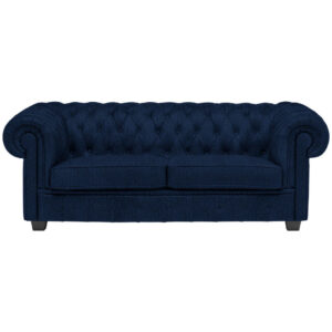 CHESTERFIELD BANK, donkerblauw textiel
