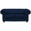 CHESTERFIELD BANK, donkerblauw textiel