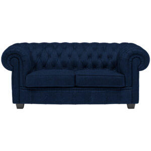 CHESTERFIELD BANK, donkerblauw textiel