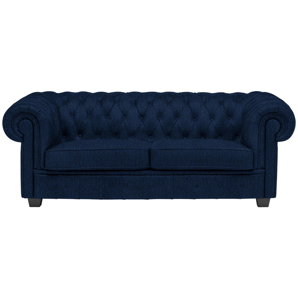 CHESTERFIELD BANK, donkerblauw textiel