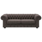 CHESTERFIELD BANK, donkerbruin leer thumbnail 1