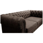 CHESTERFIELD BANK, donkerbruin leer thumbnail 4