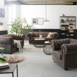 CHESTERFIELD BANK, donkerbruin leer thumbnail 7