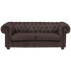 CHESTERFIELD BANK, donkerbruin textiel