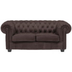CHESTERFIELD BANK, donkerbruin textiel thumbnail 1