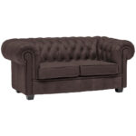 CHESTERFIELD BANK, donkerbruin textiel thumbnail 4