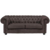 CHESTERFIELD BANK, donkerbruin textiel