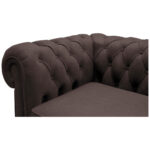 CHESTERFIELD BANK, donkerbruin textiel thumbnail 4