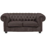 CHESTERFIELD BANK, donkerbruin textiel thumbnail 1