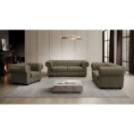 CHESTERFIELD BANK, vuilbruin textiel thumbnail 2