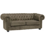 CHESTERFIELD BANK, vuilbruin textiel thumbnail 5