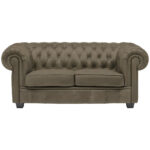 CHESTERFIELD BANK, vuilbruin textiel thumbnail 1