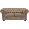 CHESTERFIELD BANK, lichtbruin textiel