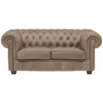 CHESTERFIELD BANK, lichtbruin textiel thumbnail 1