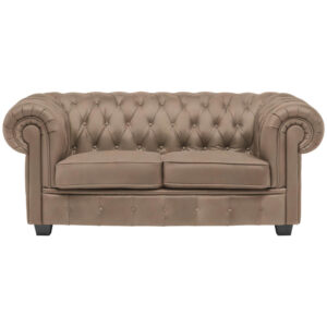 CHESTERFIELD BANK, lichtbruin textiel