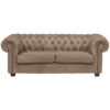 CHESTERFIELD BANK, lichtbruin textiel