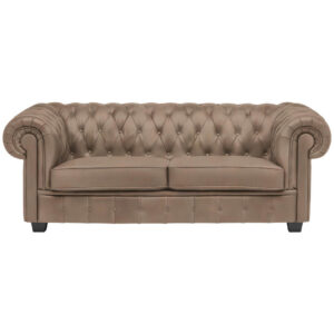 CHESTERFIELD BANK, lichtbruin textiel