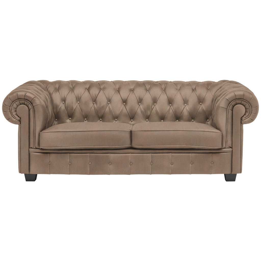 CHESTERFIELD BANK, lichtbruin textiel