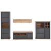 DAILY SHELF, antraciet, eikenkleur