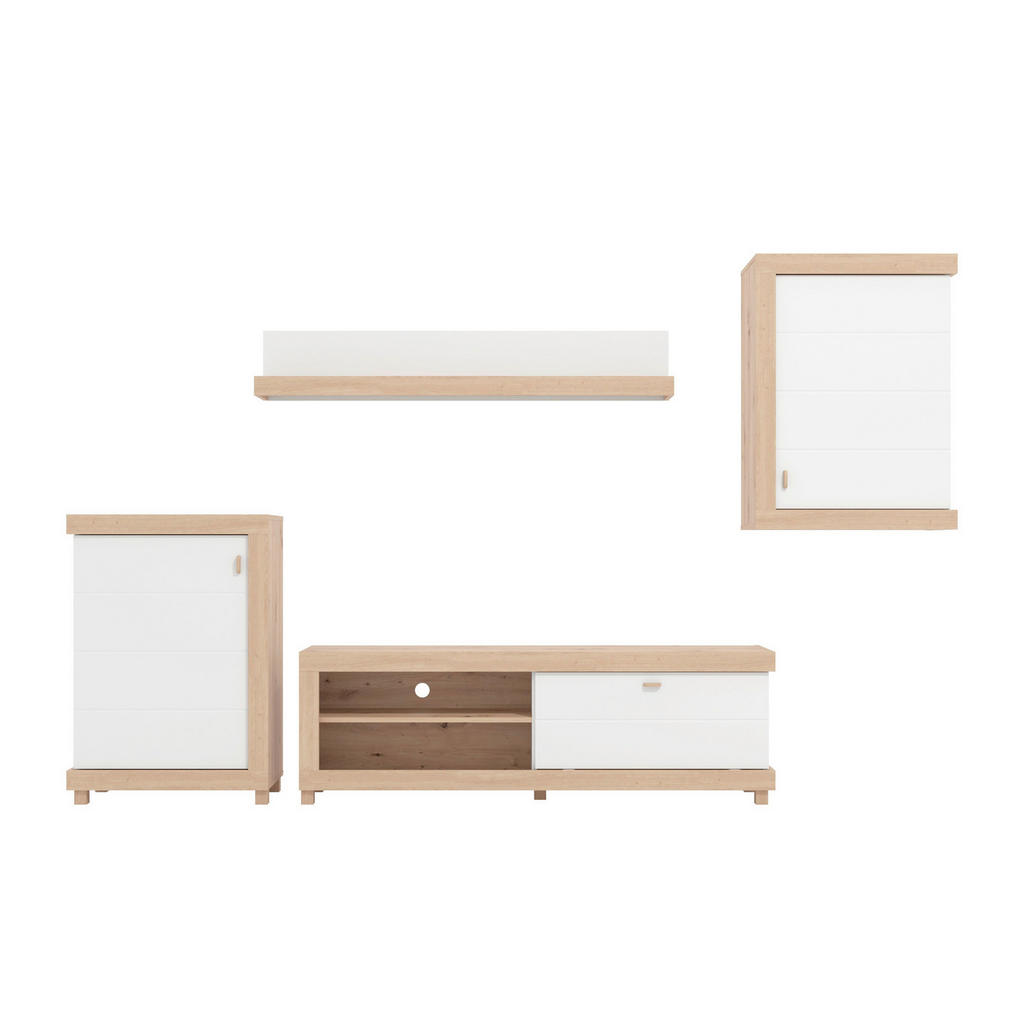 DAILY SHELF, wit, ambachtelijk eiken