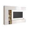 LIVING RACK, sonoma eiken, wit, hoogglans